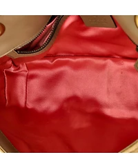 Pre-Owned Gucci Small Gg Marmont Flap Bag Matelasse Velvet