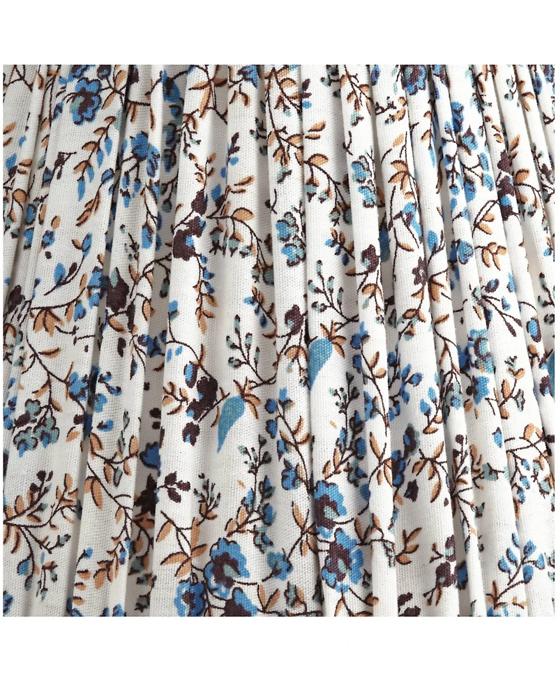 Springcrest Nelle 3 1/2" Top x " Bottom x 5" High x 5" Slant Print Lamp Shade Replacement Set of Floral Clip On Candelabra