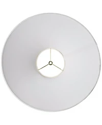 Springcrest 6" Top x 18" Bottom x 11 1/4" High x 12 3/4" Slant Lamp Shade Replacement Ivory Mushroom Pleated Spider Harp Finial