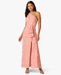 Adrianna Papell Petite One-Shoulder Ball Gown Dress