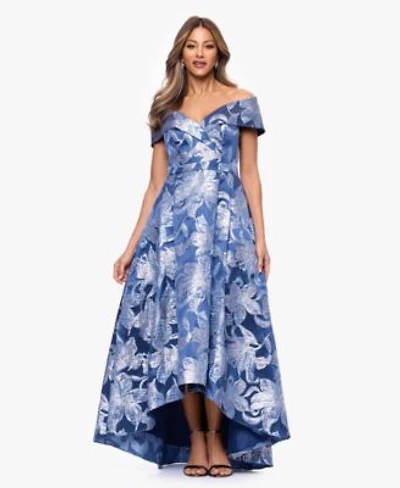 Xscape Womens Off The Shoulder V Neck Gown