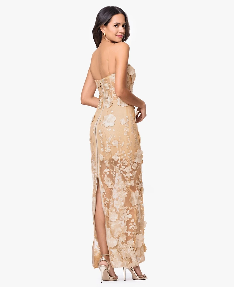 Xscape Women's Sleeveless Strapless Gown