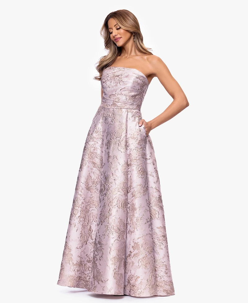 Xscape Women's Strapless Sleeveless Ball Gown
