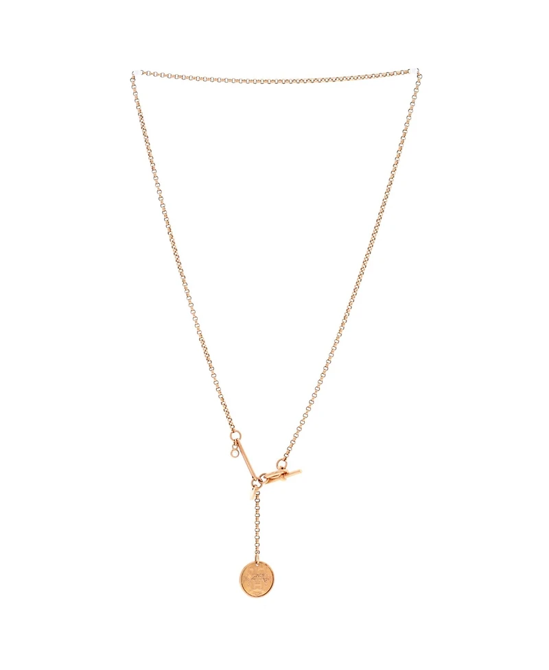 Pre-Owned HERMES Ex-Libris Pendant Necklace