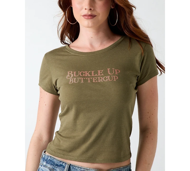 Guess Women's Short-Sleeve Crewneck T-Shirt