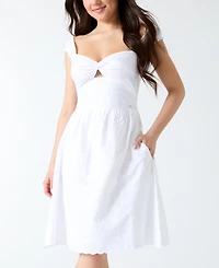 Guess Women's Cotton Stella Embroidered Dress