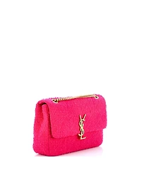 Pre-Owned Saint Laurent Medium Jamie Flap Bag Quilted Boucle Tweed