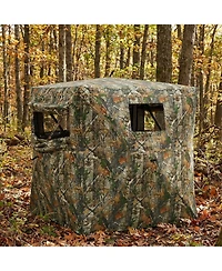 Outsunny Hunting Blind for 2 Person, Pop Up Blind with 270-Degree View