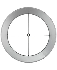 Springcrest Sydnee Satin Light Gray Medium Drum Lamp Shade 14" Top x 16" Bottom x 11" Slant x 11" High (Spider) Replacement with Harp and Finial