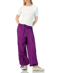 Ivonne Women's Pleated Pants with Ankle Ties