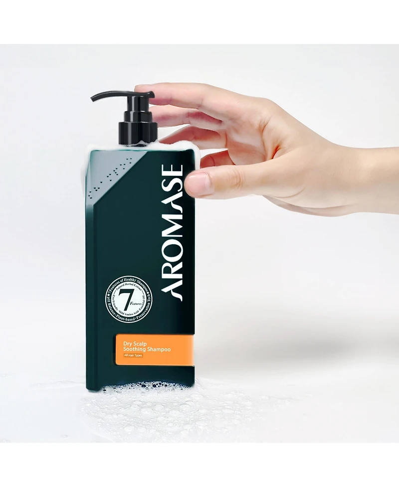 Aromase Dry Scalp Soothing Shampoo - Hydrates, Relieves Dryness and Itchiness - Amino Acid-Based Formula - No Parabens, Sls, or Silicone