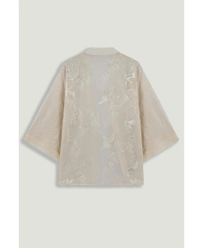 Nocturne Women's Textured Jacquard Kimono