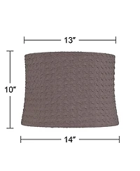 Springcrest 13" Top x 14" Bottom x 10" High x 10" Slant Lamp Shade Replacement Medium Sierra Drum Softback Washer Harp Finial