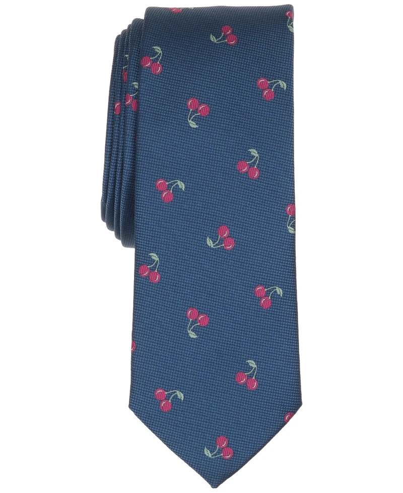 Bar Iii Men's Skinny-Fit Cherry Neat Tie, Macy's Exclusive