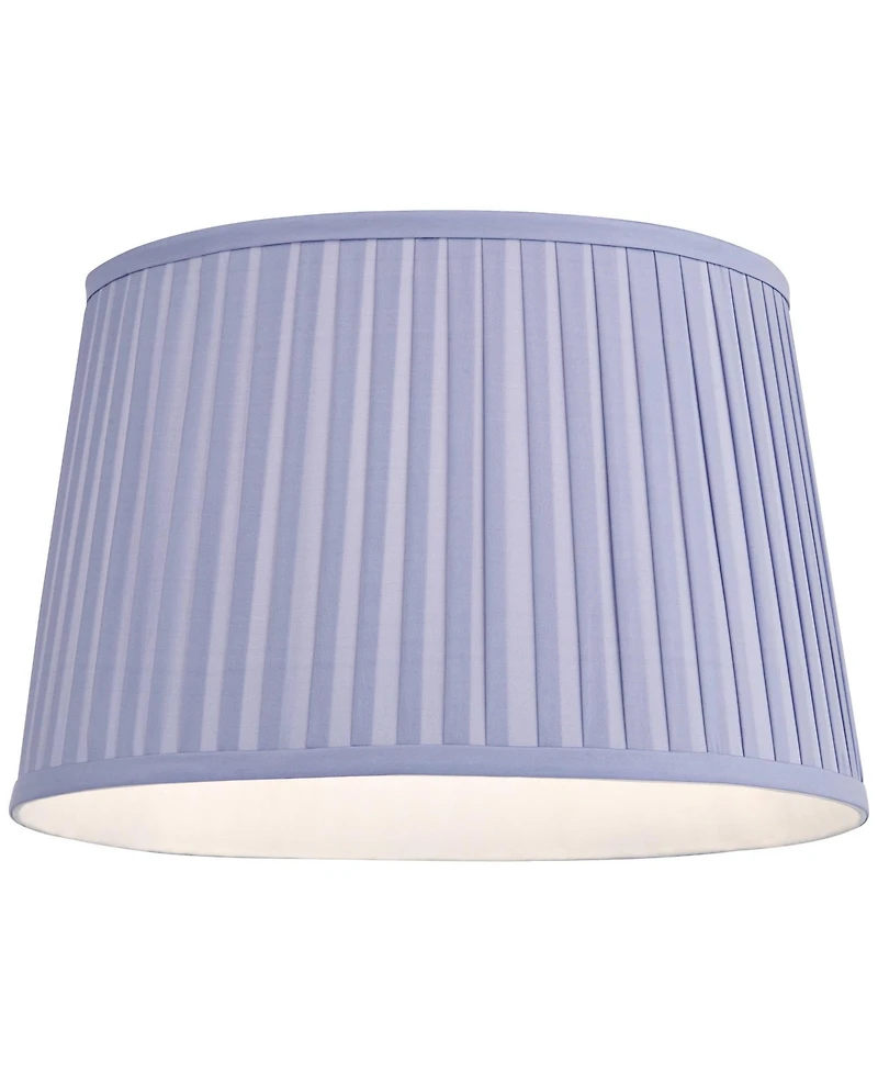 Springcrest Mapo 14" Top x 17" Bottom x 11" High x 11" Slant Lamp Shade Replacement Drum Softback Washer Harp Finial