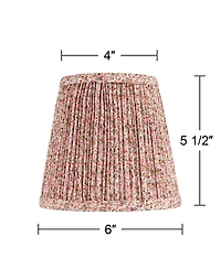 Springcrest Slant Lamp Shade Replacement Set of 8 Shirred Pleated Clip On