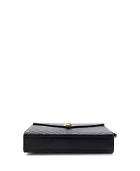 Pre-Owned Saint Laurent Large Classic Monogram Envelope Satchel Matelasse Chevron Leather