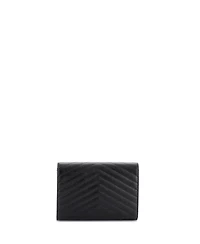 Pre-Owned Saint Laurent Classic Monogram Envelope Wristlet Clutch Matelasse Chevron Leather