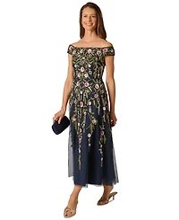 Adrianna Papell Women's Beaded Fit & Flare Dress