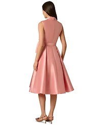 Adrianna Papell Women's V-Neck Mikado Ankle Dress