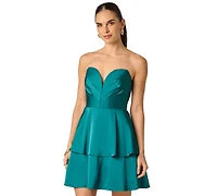 Adrianna Women's Sweetheart Satin Mini Dress
