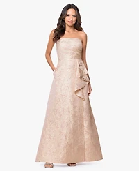 Xscape Petite Sleeveless Strapless Gown