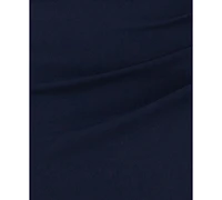 Xscape Plus Off-The-Shoulder Short-Sleeve Gown