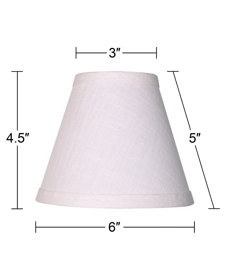 Springcrest Set of 8 Hardback Empire Chandelier Lamp Shades Candelabra Clip-On Fitting