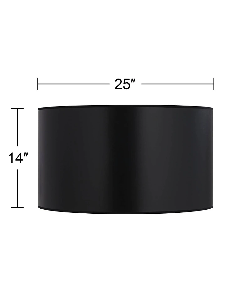 Springcrest McKay 25" Top x 25" Bottom x 14" High Lamp Shade Replacement Extra Large Drum Hardback Spider Harp Finial