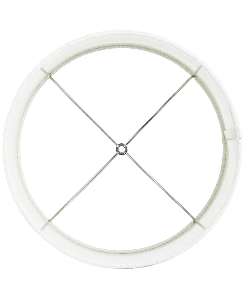 Springcrest Set of 2 Drum Lamp Shades Weave Medium 15" Top x 15" Bottom x 11" High Spider Replacement Harp Finial Fitting