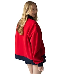 The Happy Camp3r Women's Usa Printed Mock Neck Sweatshirt