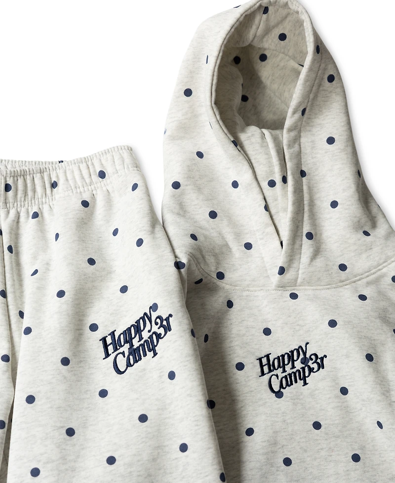 The Happy Camp3r Women's Polka Dot Applique Long-Sleeve Hooded Sweatshirt