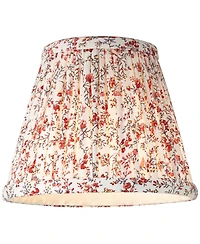 Springcrest Nelle 3 1/2" Top " Bottom 5" High 5" Slant Print Lamp Shade Replacement Set of Floral Clip On Candelabra