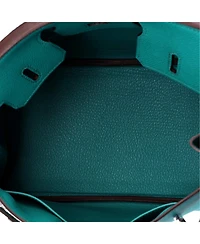 Pre-Owned HERMES Birkin 25 Handbag Blue Epsom with Palladium Hardware