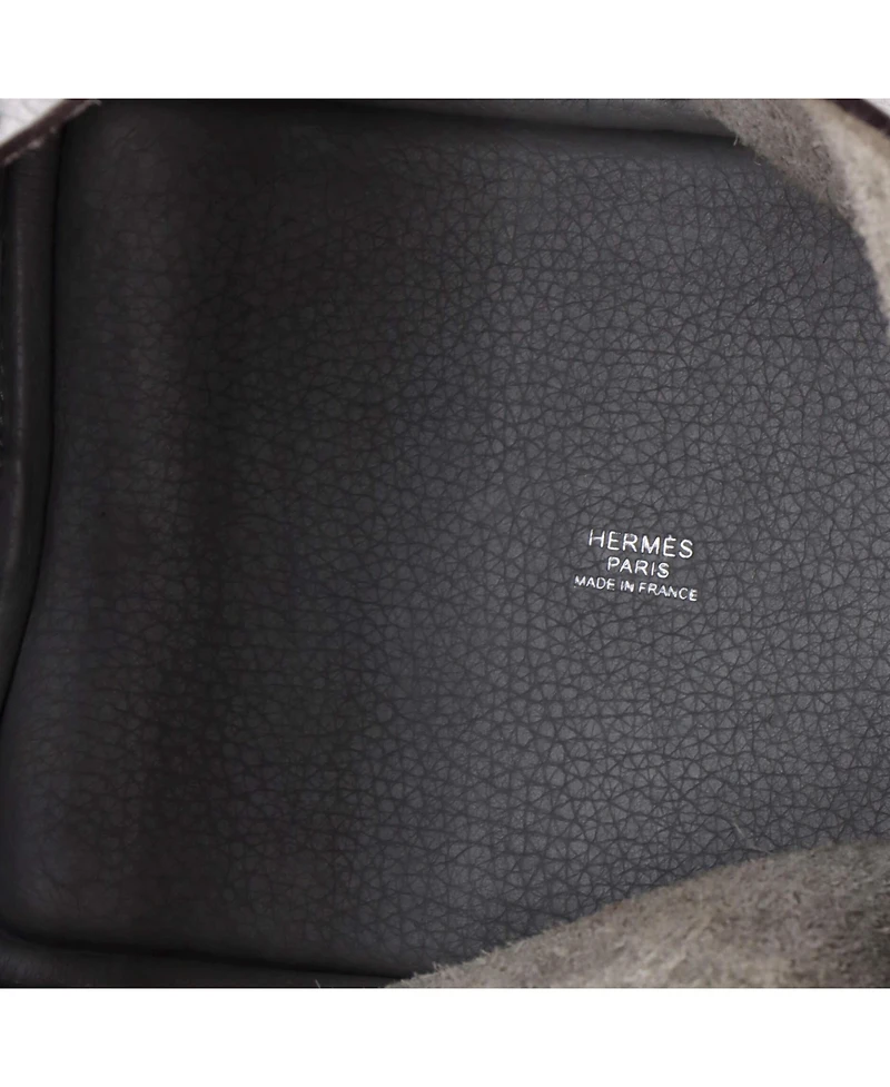 Pre-Owned HERMES Pm Bicolor Picotin Lock Bag Clemence with Swift