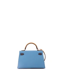 Pre-Owned HERMES Kelly 20 Handbag Tricolor Epsom with Palladium Hardware