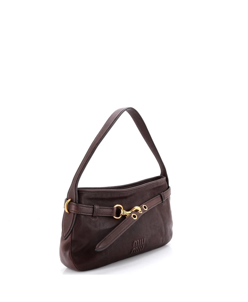 Pre-Owned Miu Miu Regular Aventure Shoulder Bag Leather