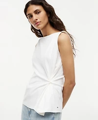 Tommy Hilfiger Women's Interlock Knot Sleeveless Cotton Top