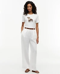 Tommy Hilfiger Women's Dog Graphic Crewneck T-Shirt