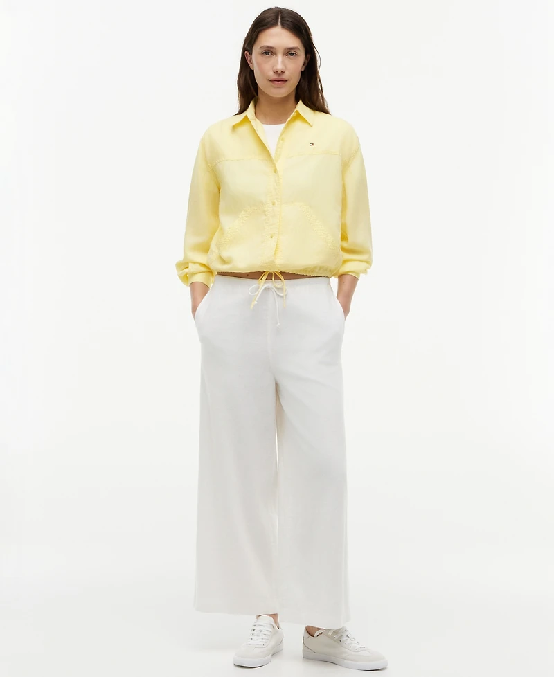 Tommy Hilfiger Women's Collared Long-Sleeve Shirt