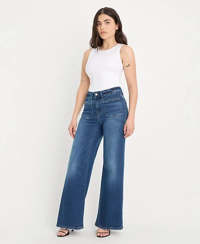 Good American Women's High Rise Palazzo Jeans