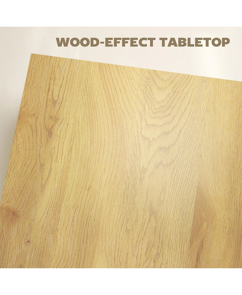 Homcom Square Table, Center Table with 1.6" Thick Top