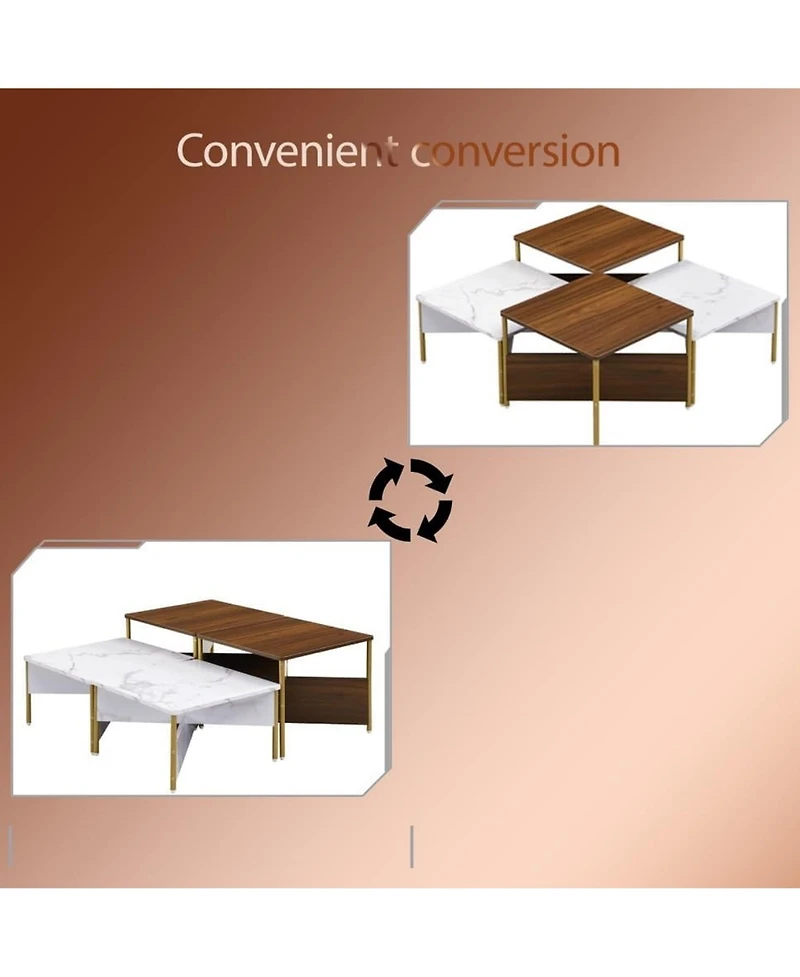 Rainsken Modern Nesting Coffee Tables Set of 4