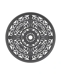 Clihome Cast Aluminum Patio Dining Table Frame and Umbrella Hole