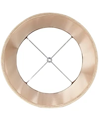 Springcrest Set of 2 Softback Drum Lamp Shades Medium 13" Top x 16" Bottom x 11" Slant Spider Harp Finial Fitting