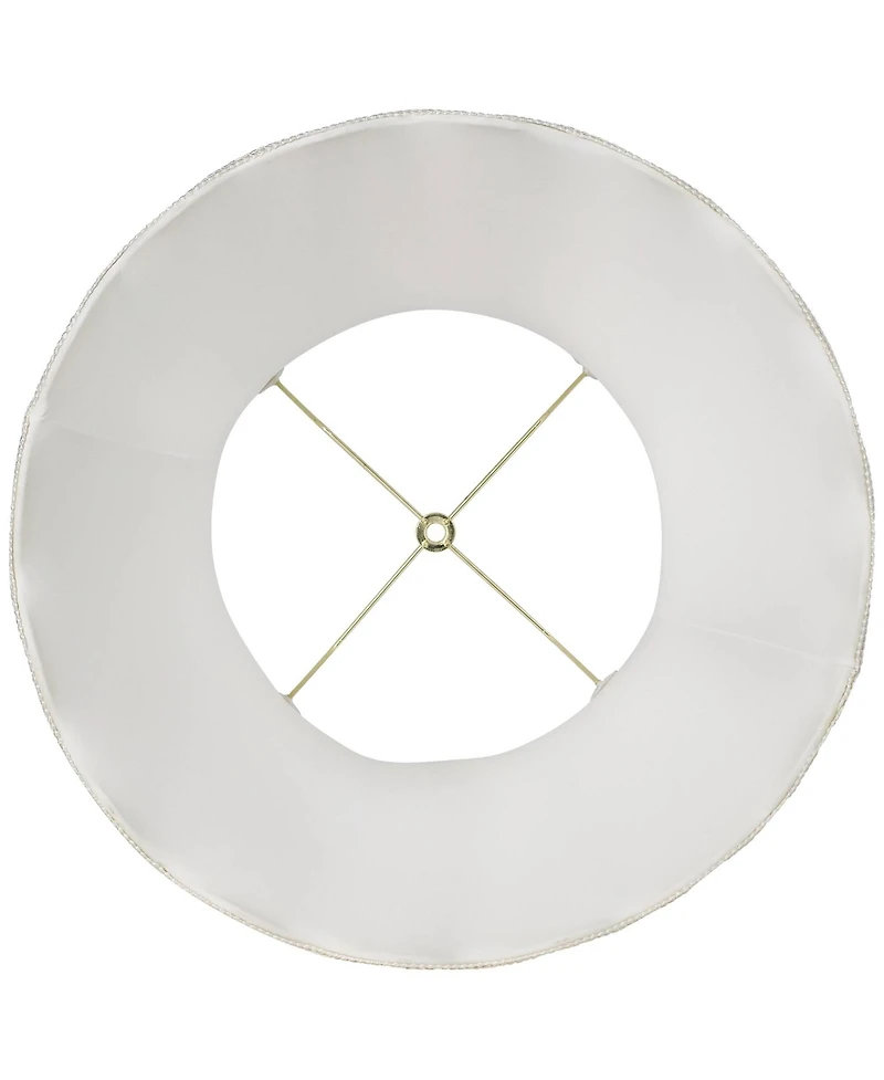 Springcrest Imperial Shade Set of 2 Scallop Bell Lamp Shades Cream White Large 12" Top x 18" Bottom x 17.5" High Spider Harp Finial Fitting