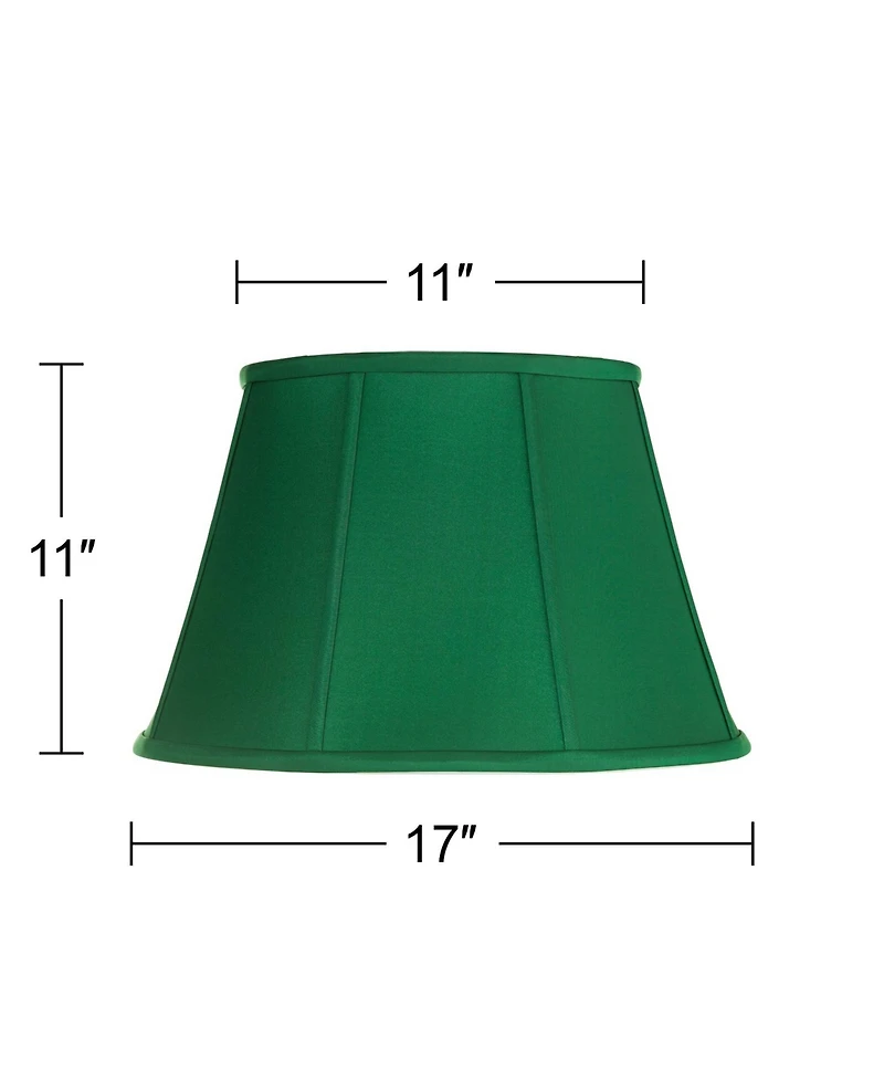 Springcrest 11" Top x 17" Bottom x 11" High x 11" Slant Lamp Shade Replacement Large Drum Empire Spider Harp Finial