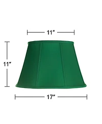 Springcrest 11" Top x 17" Bottom x 11" High x 11" Slant Lamp Shade Replacement Large Drum Empire Spider Harp Finial