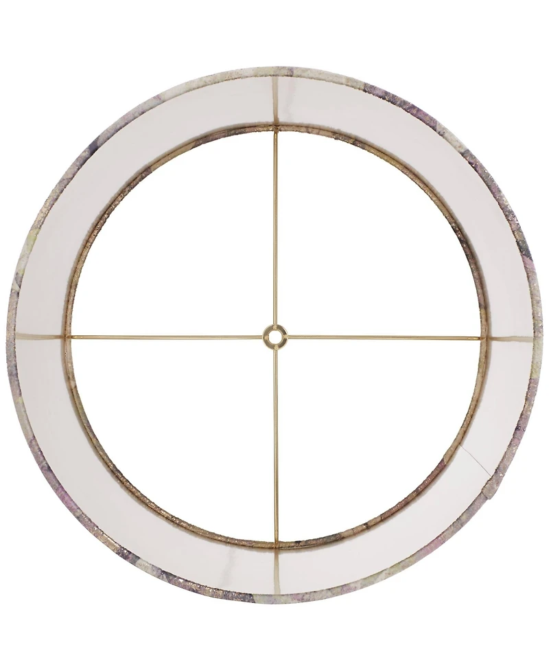 Springcrest 14" Top x 15" Bottom x 10 1/2" High x 10 1/2" Slant Print Lamp Shade Replacement Leaf Velvet Spider Harp Finial