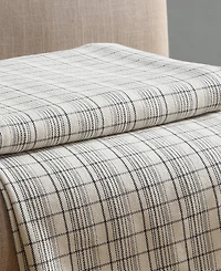 Calvin Klein Dot Dash Plaid Yarn Dyed Cotton Blanket, King